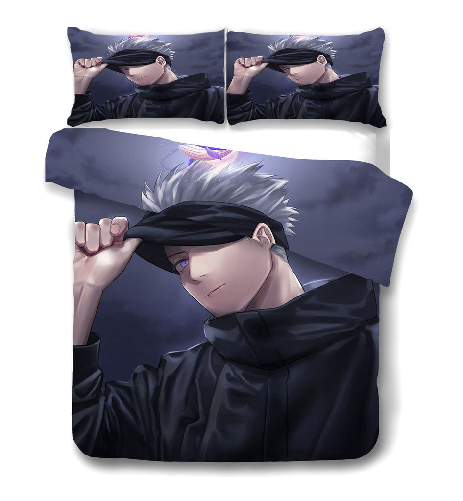Anime Jujutsu Kaisen Cosplay Bedding Set Duvet Cover Halloween Bed Sheets
