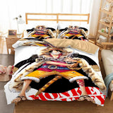 Anime One Piece Cosplay Bedding Duvet Cover Halloween Sheets Bed Set