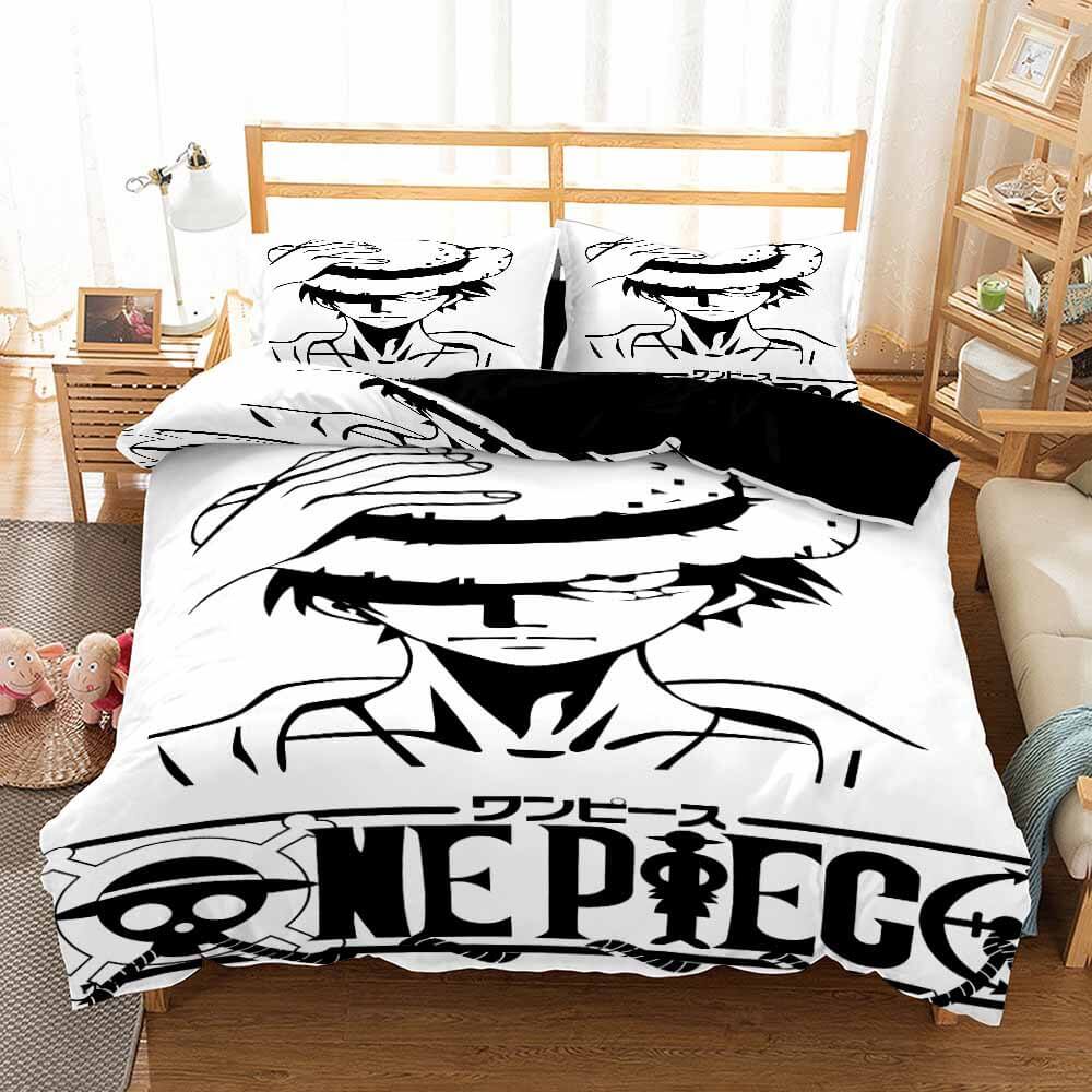 Anime One Piece Cosplay Bedding Duvet Cover Halloween Sheets Bed Set