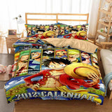 Anime One Piece Cosplay Bedding Duvet Cover Halloween Sheets Bed Set