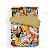 Anime One Piece Cosplay Bedding Duvet Cover Halloween Sheets Bed Set