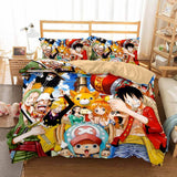 Anime One Piece Cosplay Bedding Duvet Cover Halloween Sheets Bed Set