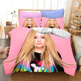 Avril Ramona Lavigne Cosplay Bedding Set Duvet Cover Halloween Bed Sheets