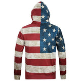 BFJmz Stars Stripes Flag Occident Style 3D Printing Coat Leisure Sports Sweater Autumn And Winter - bfjcosplayer