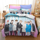 BTS Bangtan Boys Cosplay Bedding Set Duvet Cover Halloween Sheets Bed Set