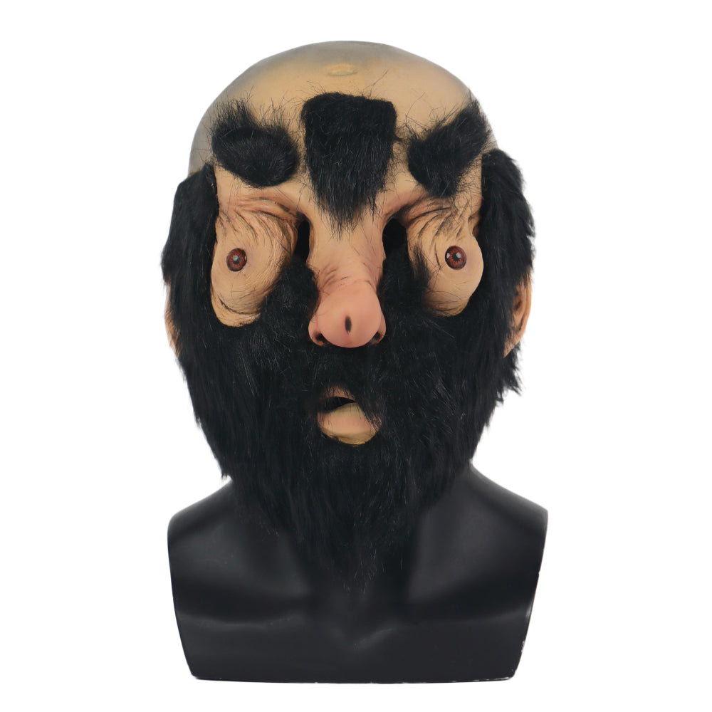 Bald Dick Face Big Nose Beard Penis Cosplay Latex Helmet Halloween Props