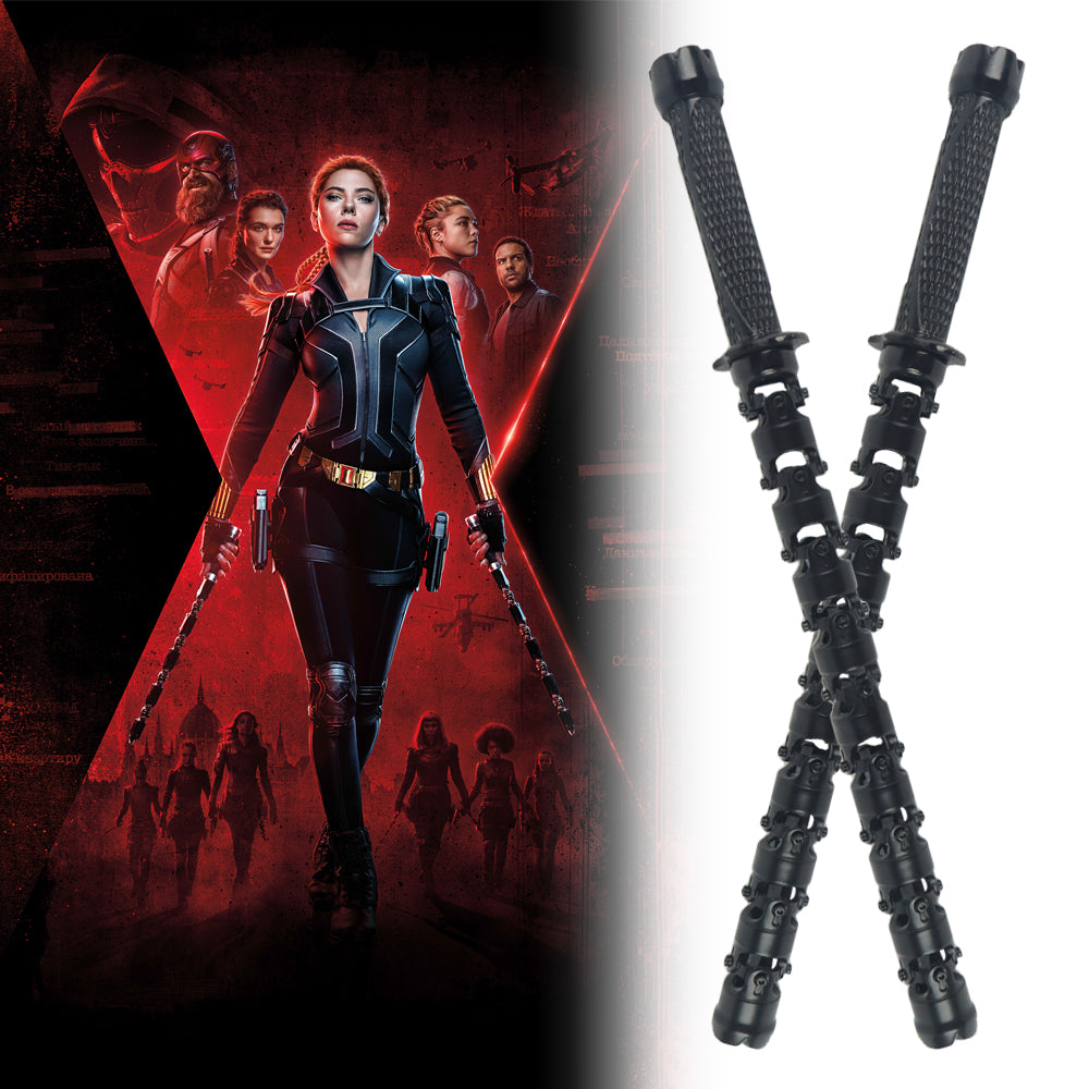 A Pair Black Widow LED Baton Sticks Superhero Weapon Halloween Cosplay Props