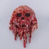 Blood Color Skull Skeleton Cosplay Mask Latex Full Head Zombie Scary Horrible Helmet Party Halloween Fancy Dress - bfjcosplayer