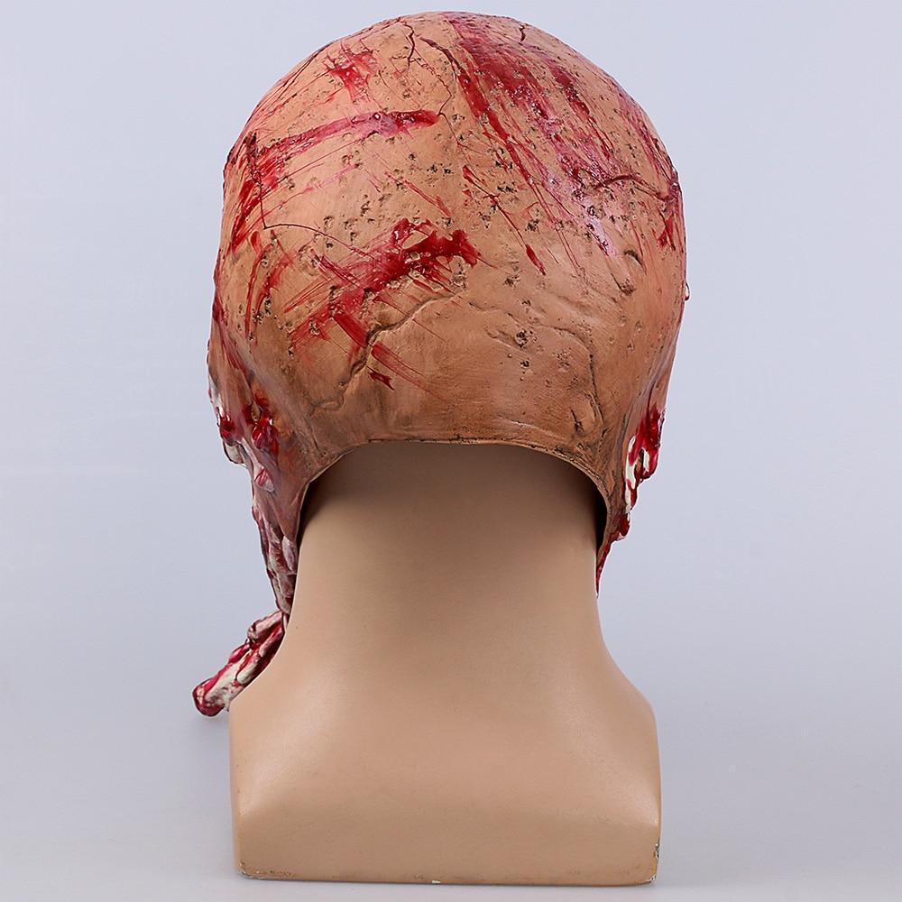 Blood Color Skull Skeleton Cosplay Mask Latex Full Head Zombie Scary Horrible Helmet Party Halloween Fancy Dress - bfjcosplayer