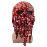 Blood Color Skull Skeleton Cosplay Mask Latex Full Head Zombie Scary Horrible Helmet Party Halloween Fancy Dress - bfjcosplayer