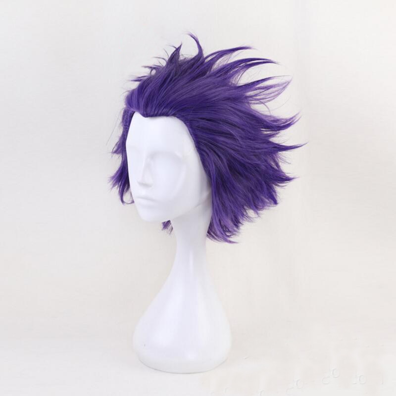 Boku no Hero Academia Shinsou Hitoshi Wig Cosplay Costume My Hero Academia Men Women Short Purple Hair Halloween Wigs