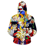 BFJmz Dragon Ball Super Saiyan 3D Printing Coat Leisure Sports Sweater Autumn And Winter - bfjcosplayer