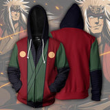 BFJmz Hokage Ninjia Jiraiya 3D Printing Coat Zipper Coat Leisure Sports Sweater Autumn And Winter - bfjcosplayer