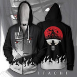 BFJmz Hokage Ninjia Uchiha Itachi 3D Printing Coat Zipper Coat Leisure Sports Sweater Autumn And Winter - bfjcosplayer