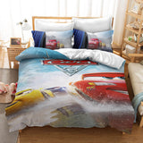 Cartoon Cars Cosplay Bedding Duvet Cover Halloween Sheets Bed Set