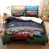 Cartoon Cars Cosplay Bedding Duvet Cover Halloween Sheets Bed Set