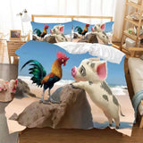 Cartoon Moana Cosplay Bedding Duvet Cover Halloween Sheets Bed Set