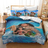 Cartoon Moana Cosplay Bedding Duvet Cover Halloween Sheets Bed Set