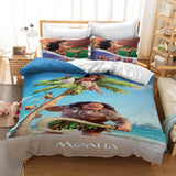 Cartoon Moana Cosplay Bedding Duvet Cover Halloween Sheets Bed Set