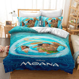 Cartoon Moana Cosplay Bedding Duvet Cover Halloween Sheets Bed Set