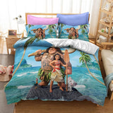 Cartoon Moana Cosplay Bedding Duvet Cover Halloween Sheets Bed Set