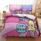 Cartoon The Simpsons Cosplay Bedding Set Duvet Cover Halloween Bed Sheets