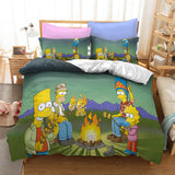 Cartoon The Simpsons Cosplay Bedding Set Duvet Cover Halloween Bed Sheets