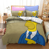 Cartoon The Simpsons Cosplay Bedding Set Duvet Cover Halloween Bed Sheets