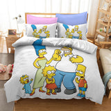 Cartoon The Simpsons Cosplay Bedding Set Duvet Cover Halloween Bed Sheets