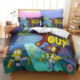 Cartoon The Simpsons Cosplay Bedding Set Duvet Cover Halloween Bed Sheets