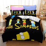 Cartoon The Simpsons Cosplay Bedding Set Duvet Cover Halloween Bed Sheets