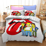 Cartoon The Simpsons Cosplay Bedding Set Duvet Cover Halloween Bed Sheets