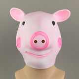 Cosplay Cute Pig George Halloween Animal Masquerade Fancy Dress Latex Helmet