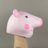 Cosplay Cute Pig George Halloween Animal Masquerade Fancy Dress Latex Helmet