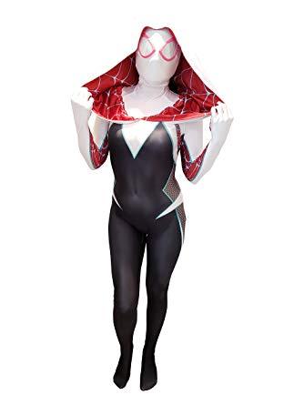 CosplayLife Gwen Stacy Cosplay Costume Into the Spider-verse Ghost Gwen Bodysuit Lycra Suit - bfjcosplayer