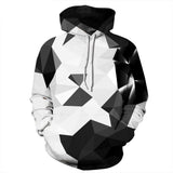 BFJmz Black And White Geometry 3D Printing Coat Leisure Sports Sweater Autumn And Winter - bfjcosplayer