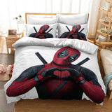 Deadpool Cosplay Bedding Duvet Cover Halloween Sheets Bed Set