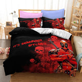 Deadpool Cosplay Bedding Duvet Cover Halloween Sheets Bed Set