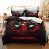 Deadpool Cosplay Bedding Duvet Cover Halloween Sheets Bed Set