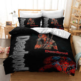 Deadpool Cosplay Bedding Duvet Cover Halloween Sheets Bed Set