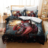 Deadpool Cosplay Bedding Duvet Cover Halloween Sheets Bed Set