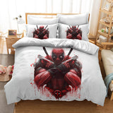 Deadpool Cosplay Bedding Duvet Cover Halloween Sheets Bed Set