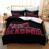 Deadpool Cosplay Bedding Duvet Cover Halloween Sheets Bed Set