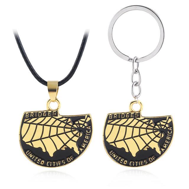 Death Stranding USA Map Keychain Game Cosplay Necklace Props - bfjcosplayer