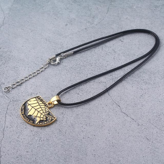 Death Stranding USA Map Keychain Game Cosplay Necklace Props - bfjcosplayer