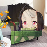 Demon Slayer Cosplay Flannel Blanket Room Decoration Throw