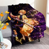 Demon Slayer Cosplay Flannel Blanket Room Decoration Throw