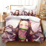 Demon Slayer Kamado Nezuko Bedding Set Cosplay Duvet Cover