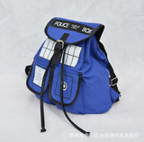 Doctor Who Public Call Box Cosplay Canvas Backpack Halloween School Bags