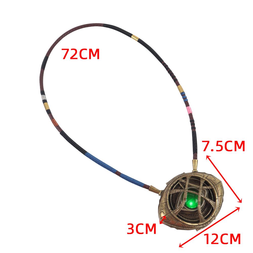 Doctor Strange LED Light Necklace Steve Eye of Agamotto Necklace Eyes Can Open Cosplay Props New - bfjcosplayer